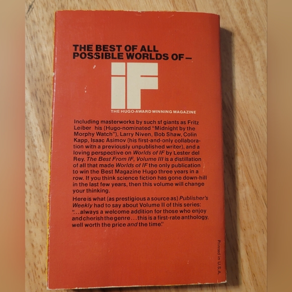 JAMES BAEN  IF EDITED, book VOLUME III THE HUGO- AWARD WINNING MAGAZINE,1976 - Picture 2 of 8